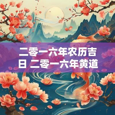 二零一六年农历吉日 二零一六年黄道吉日