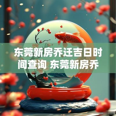 东莞新房乔迁吉日时间查询 东莞新房乔迁吉日表大全