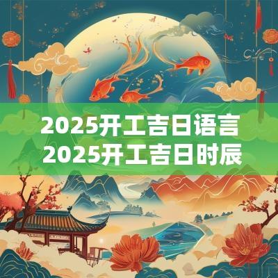 2025开工吉日语言 2025开工吉日时辰查询表