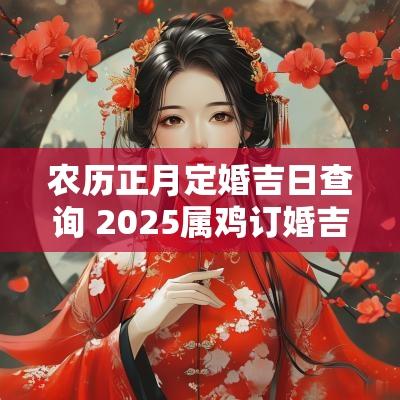 农历正月定婚吉日查询 2025属鸡订婚吉日