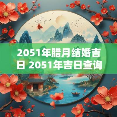 2051年腊月结婚吉日 2051年吉日查询
