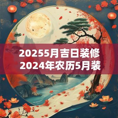 20255月吉日装修 2025年农历5月装修吉日一览表
