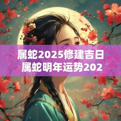 属蛇2025修建吉日 属蛇明年运势2025可以建房吗