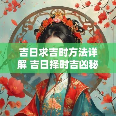 吉日求吉时方法详解 吉日择时吉凶秘法