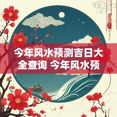 今年风水预测吉日大全查询 今年风水预测吉日大全图