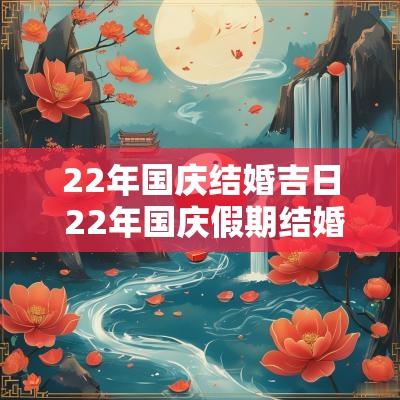 22年国庆结婚吉日 22年国庆假期结婚吉日