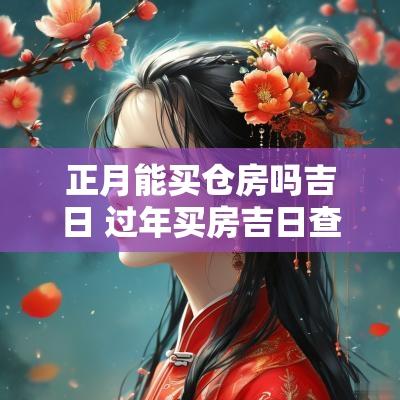 正月能买仓房吗吉日 过年买房吉日查询大全
