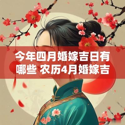 今年四月婚嫁吉日有哪些 农历4月婚嫁吉日