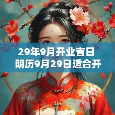 29年9月开业吉日 阴历9月29日适合开业吗