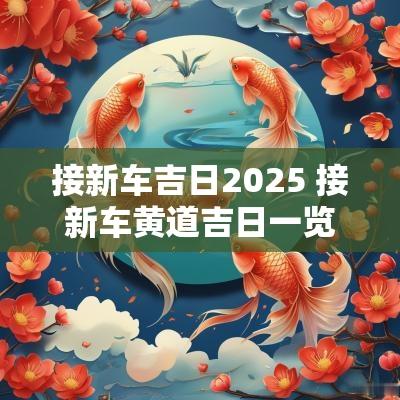 接新车吉日2025 接新车黄道吉日一览表