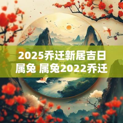 2025乔迁新居吉日属兔 属兔2025乔迁新居黄道吉日