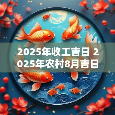 2025年收工吉日 2025年农村8月吉日