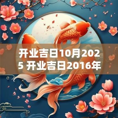 开业吉日10月2025 开业吉日2016年10月