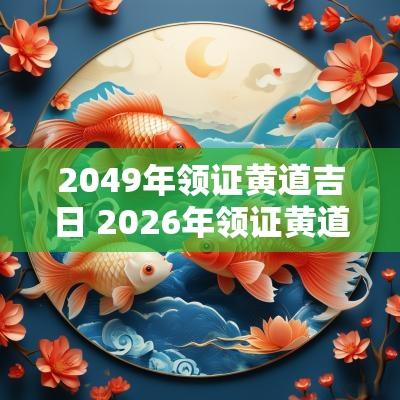 2049年领证黄道吉日 2026年领证黄道吉日