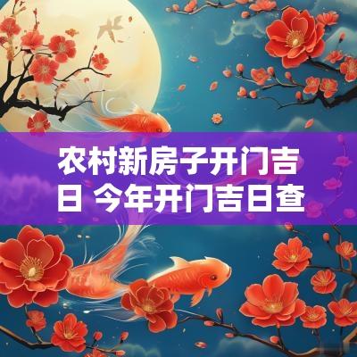 农村新房子开门吉日 今年开门吉日查询表