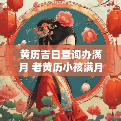 黄历吉日查询办满月 老黄历小孩满月吉日查询
