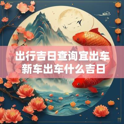 出行吉日查询宜出车 新车出车什么吉日好