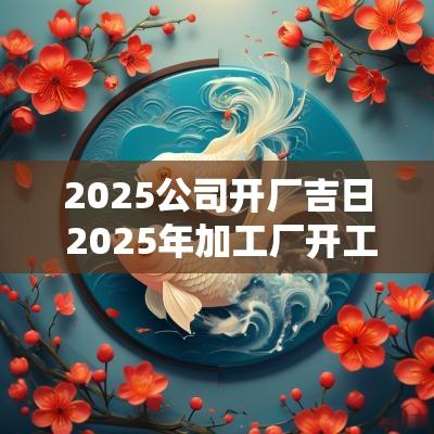 2025公司开厂吉日 2025年加工厂开工吉日