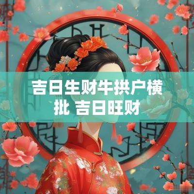 吉日生财牛拱户横批 吉日旺财