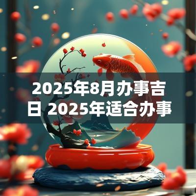2025年8月办事吉日 2025年适合办事的吉日