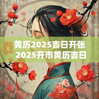黄历2025吉日开张 2025开市黄历吉日