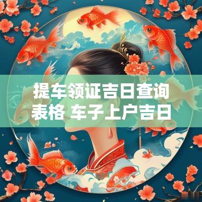 提车领证吉日查询表格 车子上户吉日查询