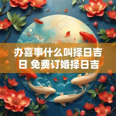 办喜事什么叫择日吉日 免费订婚择日吉日查询