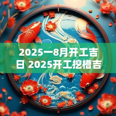 2025一8月开工吉日 2025开工挖槽吉日