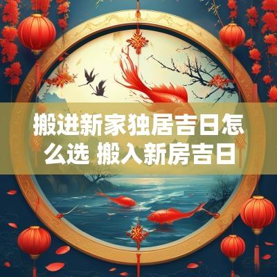 搬进新家独居吉日怎么选 搬入新房吉日选择什么