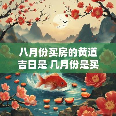 八月份买房的黄道吉日是 几月份是买房的黄道吉日