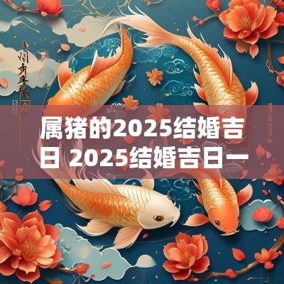 属猪的2025结婚吉日 2025结婚吉日一览表