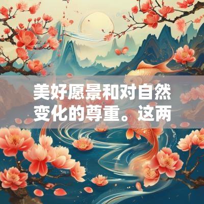 美好愿景和对自然变化的尊重。这两个主题在中国文化中相辅相成，共同展现了人们对生活的期待与对自然法则的敬畏。