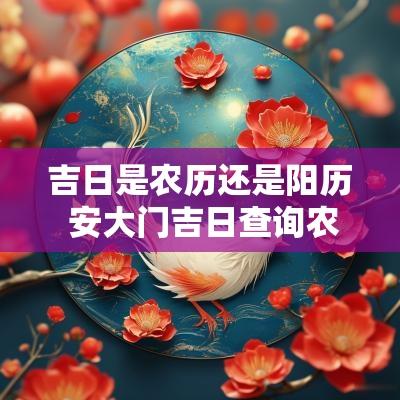吉日是农历还是阳历 安大门吉日查询农历