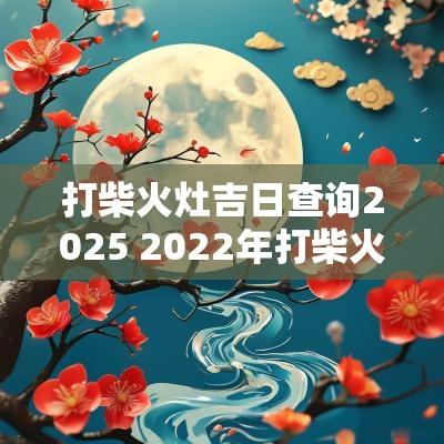 打柴火灶吉日查询2025 2025年打柴火灶吉日一览表