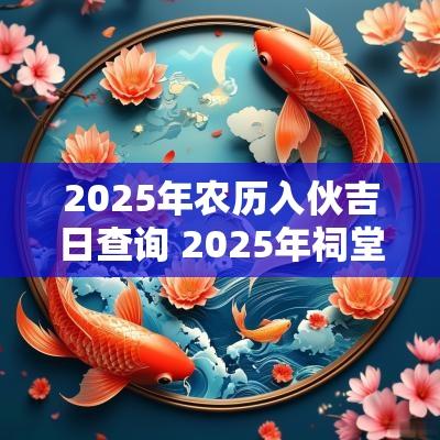 2025年农历入伙吉日查询 2025年祠堂入伙吉日查询
