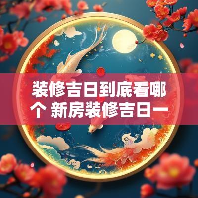 装修吉日到底看哪个 新房装修吉日一览表