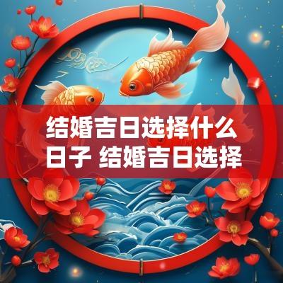 结婚吉日选择什么日子 结婚吉日选择什么日子好