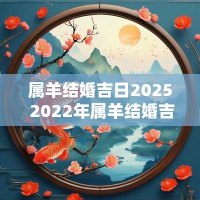 属羊结婚吉日2025 2025年属羊结婚吉日一览表