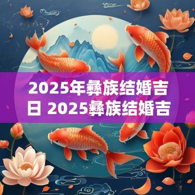 2025年彝族结婚吉日 2025彝族结婚吉日
