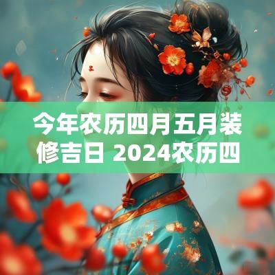 今年农历四月五月装修吉日 2025农历四月装修吉日有哪些