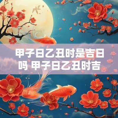 甲子日乙丑时是吉日吗 甲子日乙丑时吉凶宜忌详解