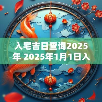 入宅吉日查询2025年 2025年1月1日入宅吉日