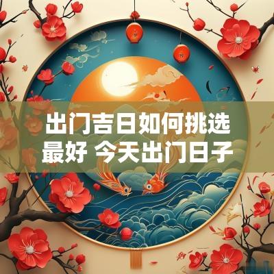 出门吉日如何挑选最好 今天出门日子是吉日吗