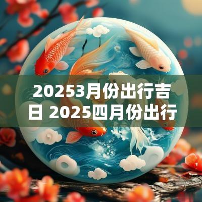 20253月份出行吉日 2025四月份出行吉日