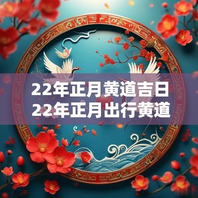 22年正月黄道吉日 22年正月出行黄道吉日