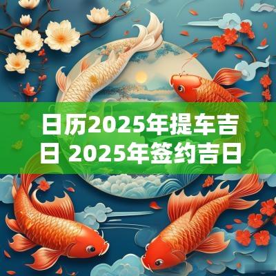 日历2025年提车吉日 2025年签约吉日日历