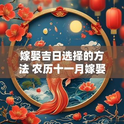 嫁娶吉日选择的方法 农历十一月嫁娶吉日
