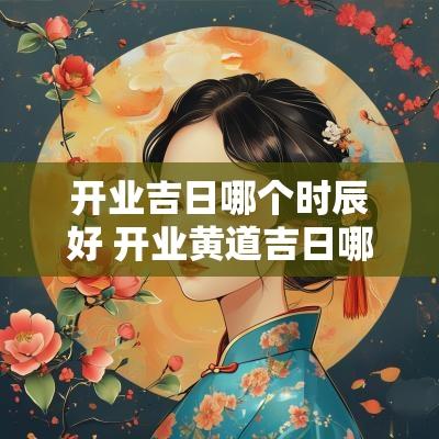 开业吉日哪个时辰好 开业黄道吉日哪个时辰最好