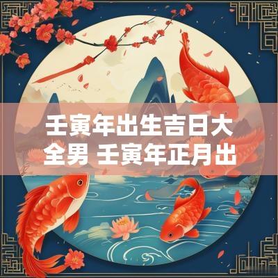 壬寅年出生吉日大全男 壬寅年正月出生吉日