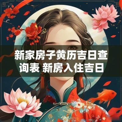 新家房子黄历吉日查询表 新房入住吉日查询表